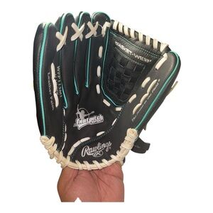 🔥 Rawlings Fastpitch LHT Softball Glove WFP115MT 11 1/2" Leather Black/Teal 🔥